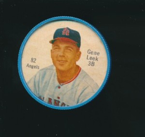 1962 Shirriff Canadian Plastic Coin Baseball RARE #82 Gene Leek Angels