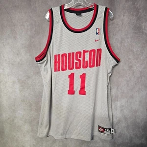 Vintage Nike Rewind Houston Rockets Yao Ming 11 Gray Swingman Jersey Mens 2XL - Picture 1 of 8