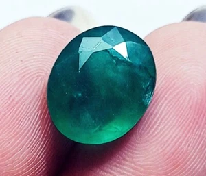 Pietra Preziosa Sciolta Forma Ovale Incredibile Smeraldo Naturale Zambia 6,55 Ct Certificata - Foto 1 di 6
