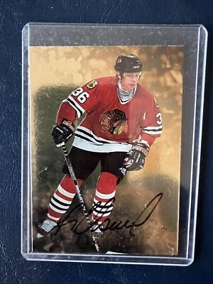 ALEXEI ZHAMNOV Chicago Blackhawks 1998-99 Be A Player GOLD  Autograph #29 - Image 1 of 2