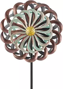 Metal Wind Spinner Large Kinetic Sculpture Windmill Yard Art Patio Lawn Garden - Picture 1 of 7
