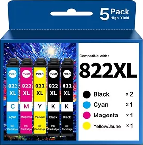 822XL Ink High Capacity Cartridges Replacement for Epson Printers 822 Ink Cartri - Picture 1 of 7