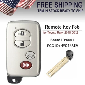 Nuevo llavero remoto inteligente para Toyota Rav4 2010 2011 2012 HYQ14AEM 271451-6601 GNE - Imagen 1 de 6
