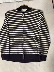 The Childrens Place Blue And White Striped Hoodie Jacket Size XXL 16 - Picture 1 of 3