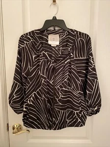 Anthropologie Hei Hei Women’s Sz 6 Jacket Arosa Black & White Geometric - Picture 1 of 9