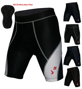 Men Bicycle Biking 3D DI-Molded Padded High Waist Summer Cycling Shorts 6 Panel - Picture 1 of 21