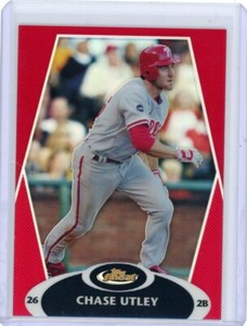 2008 Topps Finest Baseball Red Refractor #21 Chase Utley #01/25