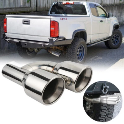 Silenciador punta de escape 2.5" entrada 4.0" doble salida acero inoxidable para GMC Canyon Foto 1 de 4