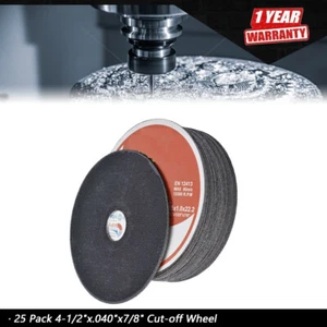 Cutting Discs 25 Pack 4-1/2"x.040"x7/8" Cut-off Wheel - Metal & Stainless Steel - Picture 1 of 7