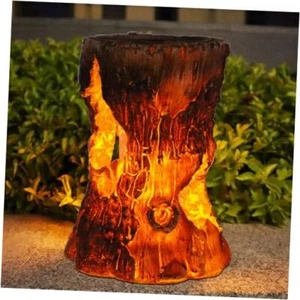 Halloween Solar Lanterns Outdoor Light- Stump On Fire Torch Light, Solar 1 Pack - Picture 1 of 7