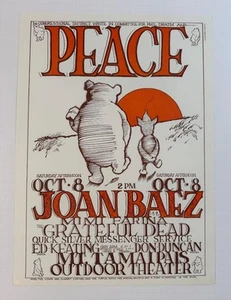 GRATEFUL DEAD JOAN BAEZ PEACE ROCK POSTER STANLEY MOUSE ALTON KELLEY - Bild 1 von 1