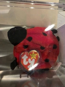 TY Beanie Baby Lucky The Ladybug w/ Spots Plush Toy 11 Dots GORGEOUS TRUE BLUE! - Picture 1 of 3