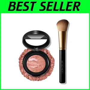 Marbleized Blush-n-Brighten 06 Pink Grapefruit + Angled Brush for Radiant Skin - Picture 1 of 11