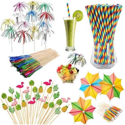 Cocktail Deko, Cocktail Zubehör, Cocktail Schirmchen und 140 Stück - Bild 1 von 2