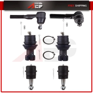 6PC Front Suspension Kit Upper Lower Ball Joints Tie Rod Links Steering Part - Picture 1 of 10