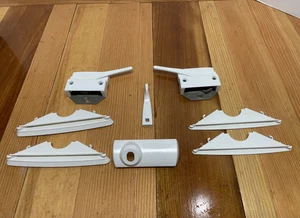Andersen classic hardware kit white, Sash Locks 7230 (fits #7191), covers lot - Picture 1 of 3