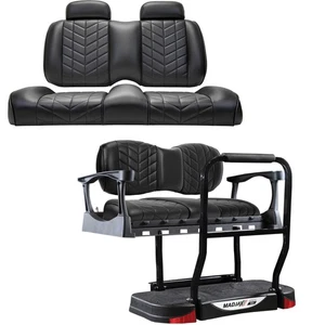 MADJAX Aviator Seat Cushions w/Genesis 300 Rear Seat Kit Yamaha Drive2Golf Cart - Bild 1 von 6