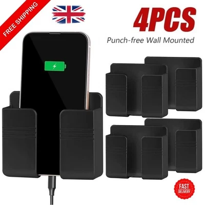 Wall Mounted Mobile Phone Charging Organizer Storage Box Holder Stand Rack - Image 1 of 4