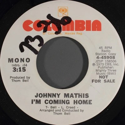 Johnny Mathis, I'm Coming Home, (7", Mono, Promo, Pit), NM or M-, 3584305593 - Image 1 of 3