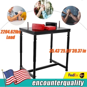 Pro Arm Wrestling Table Set Arm Wrestling Battle Table Stand w/ Pads Handles - Picture 1 of 14