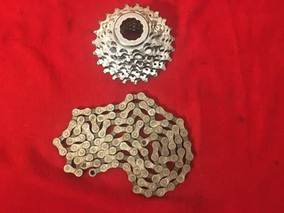 Cassette y cadena Campagnolo Mirage de 9 velocidades de colección para Reparto Corse Campione Foto 1 de 4