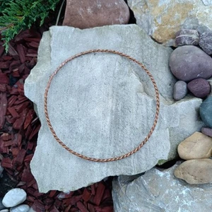 Straight Line 1/4 Cubit Copper Tensor Ring 333 MHz Healing Energy Balance - Picture 1 of 24