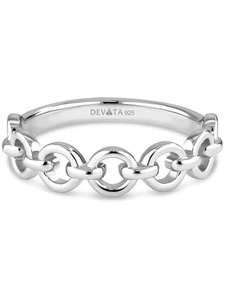 DEVATA Sterling Silver Cable Link Ring DRM8151 - Picture 1 of 3