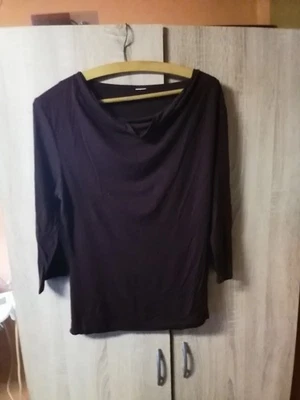 Bordeaux Damen Bluse mit 3/4 Ärmel Gr. S von C&A - Bild 1 von 2