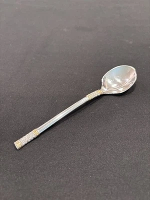 CUCHARA DE AZÚCAR de plata esterlina tejido del Egeo oro de Wallace reliquia para servir  Foto 1 de 4
