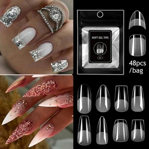 French Nail Nails Extension Extend Fake Nail Nail Decor Transparent Acrylic á - Picture 1 of 18