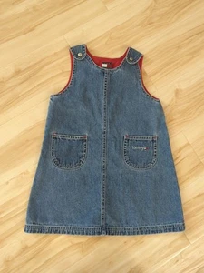 Vintage Tommy Hilfiger Denim Overall Dress Jumper Girls - Size 4T - Picture 1 of 8