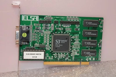 ELSA Winner 1000/T2D - Trio64V2/DX - 2MB EDO RAM - PCI Slot Grafikkarte GPU - Image 1 of 3