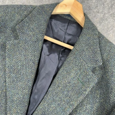 Donegal Mist Kevin & Howlin Sport Coat Mens 44L Herringbone Tweed Made Ireland - Image 1 of 4