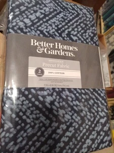 Better Homes & Gardens 100 % Baumwolle Fischgrätmuster blau 4 Yards vorgeschnittener Stoff - Bild 1 von 3