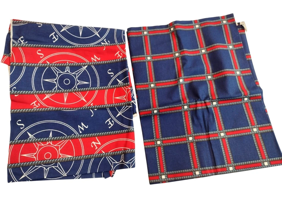 Premier Prints Thick Fabric Norway Design Nautical Compass Together is 2+ Yards - Image 1 of 4