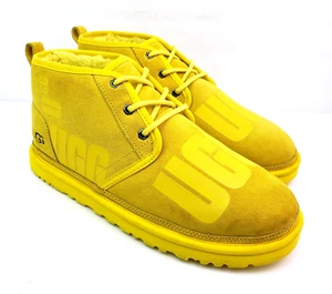 UGG Neumel Scatter Graphic Mens Size 11 Yellow Suede Chukka Boot Shoes 1134853 - Picture 1 of 13
