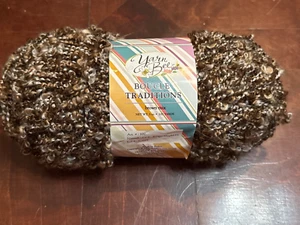 Yarn Bee Boucle Traditions BROWN MIX Yarn One Skein #135 - Picture 1 of 3