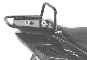 Yamaha FJR 1300 bis Bj.2005 Pipe Luggage Rack / Topcase Carrier Black BY H&B - Picture 1 of 2