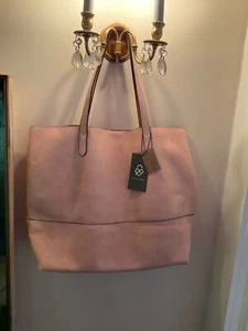 NWT Street Level Soft Vegan Leather Pink Blush Hobo Tote Bag w/ wristlet wallet - Picture 1 of 12