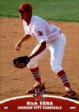 2007 Johnson City Cardinals Grandstand 32 Nick Vera Richwood Texas Baseball Card
