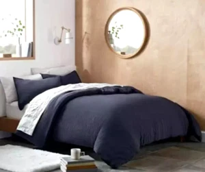 NWT UGG®DEVON TWIN/EXTRA LONG 3-PIECE NAVY COMFORTER, TWIN PILLOW SHAM & THROW! - Picture 1 of 4
