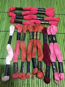 J P Coats Embroidery Floss Thread Red Shades Six Strand lot of 13 skeins Vintage - Picture 1 of 3