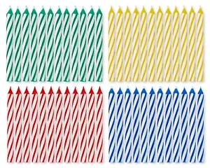 Birthday Candles Small Multicolored Spiral 48count - Picture 1 of 5