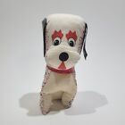 Vintage Cotton Sawdust Dog Beagle Toy Carnival Prize Floral Flowers Estate 