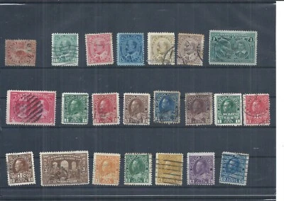 Canada stamps. Mainly GV used lot CV £50+    5c bottom row is thinned (AN613) - Image 1 of 2