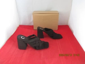Journee Collection Dorisa Woven Block Heel Sandals $50 - US Size 8 - Black -1238 - Picture 1 of 12
