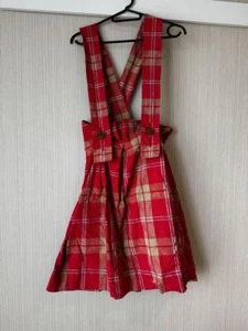 Vivienne Westwood Suspender Skirt Check Pleated Red Knee-length pleated skirt - Picture 1 of 2