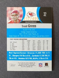 TRENT GREEN 2003 BOWMAN'S BEST BLUE VERSION CARD #32 - SER# 417/499 - 113023C - Picture 1 of 2