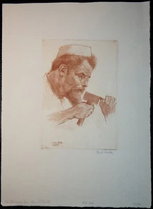 MAX KLINGER RADIERUNG KALTNADEL EMIL ORLIK SIGNIERT PORTRÄT LEIPZIG 1902 - Picture 1 of 7