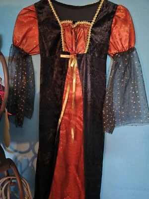 Halloween Black & Orange Witch Vintage Costume Dress Small-Great Costume Dress! - Image 1 of 4